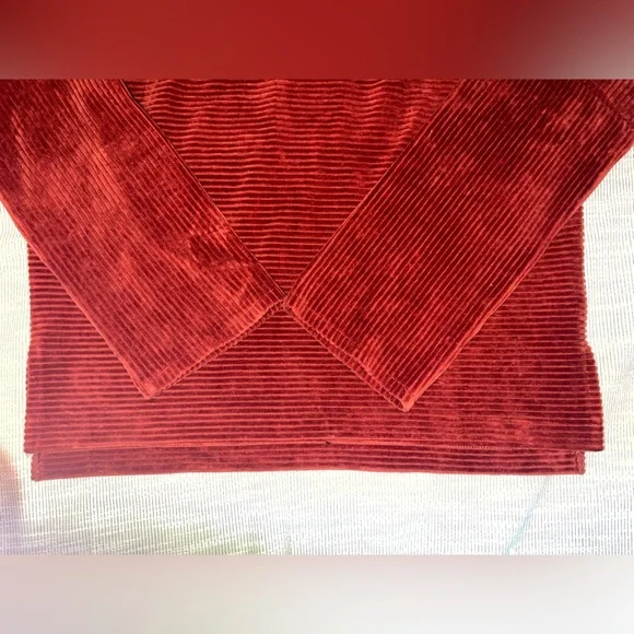 Madewell Texture & Thread Rust Corduroy Mock Neck Top Size S - Picture 2 of 8